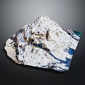Snowy Mountain Terrain Featuring Snow Covered Peaks Rocky Outcrops And Natural Landscape