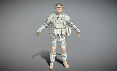 Modern Man American Soldier 3d model