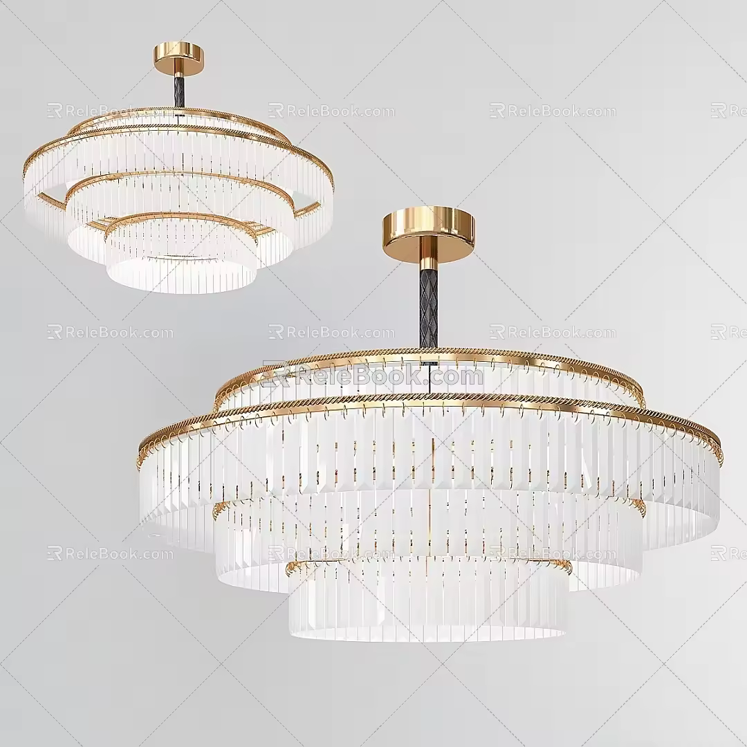 chandelier lighting glossy chandelier ceiling lamp 3d model