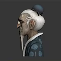 Modern Game Character Old Man Old Man Military Warlock Mage 3d model