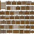 Various Styles Of Wooden Double Doors With Lattice And Panel Design Patterns Collection