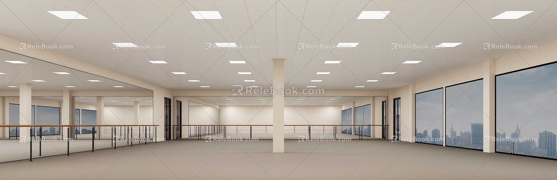 Modern Dance Room 3d model