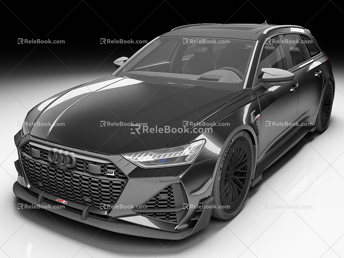 Audi RS6 luxury car 2020 sedan station wagon car 3d model