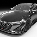 Audi RS6 luxury car 2020 sedan station wagon car 3d model