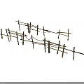 Wooden Fence Scene Components For Miniature Model Decoration And Craft Projects