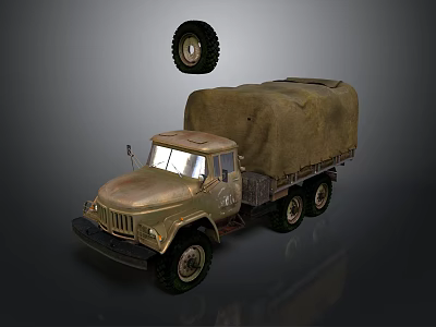 Vintage Military Tank With Green Camouflage Turret Metal Tracks And Gray Surface Design 3d model