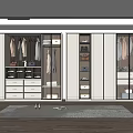 Modern Wardrobe Design With Storage Drawers Hanging Rods And Glass Doors