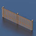 Wooden Picket Fence With Pointed Top Design For Garden Outdoor Use