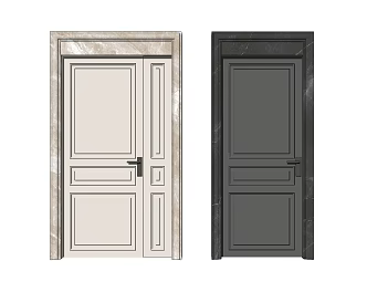 Modern child and mother door entrance door 3d model