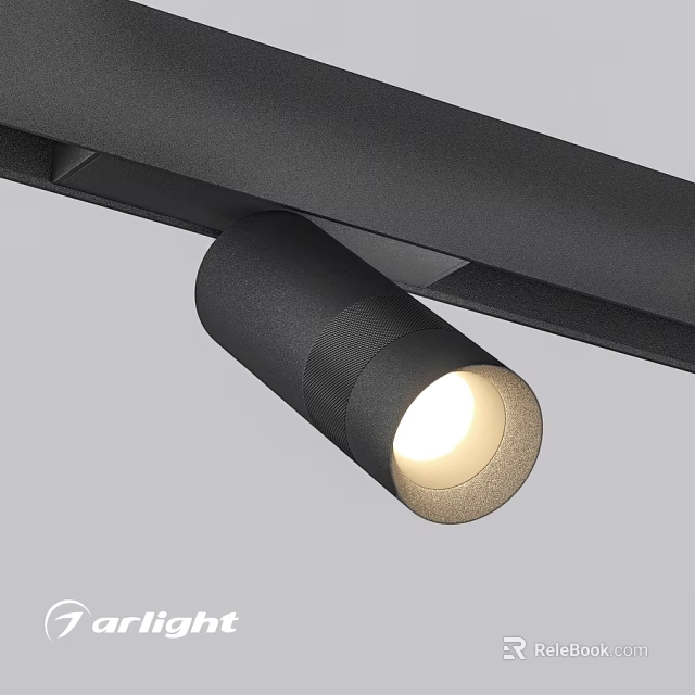 Black Modern Downlight Spotlight Ceiling Mounted Track Bright Lighting Design 3d model 