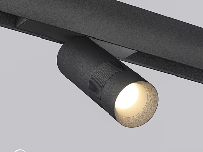 Black Modern Downlight Spotlight Ceiling Mounted Track Bright Lighting Design 3d model
