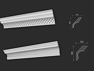 Simple European Gypsum Line Simple Gypsum Line 3d model