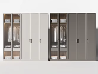 French Style Wardrobe American Style Wardrobe Cream Style Wardrobe French Glass Cabinet French Bookcase 3d model