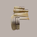 Luxury Cosmetic Skincare Products With Golden Bottles Tubes And Jars
