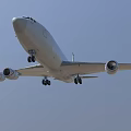 White Military Fighter Jet With Four Engines And Long Wings Design