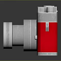 Red Vintage Desktop Computer With Classic Retro Design And Old School Aesthetic Style