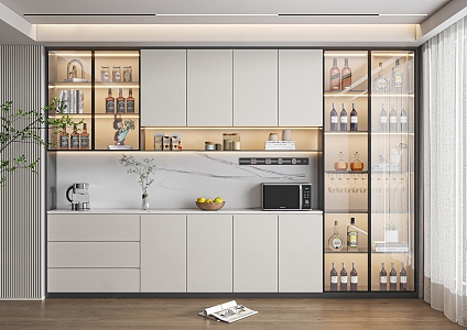 Modern Wine Cabinet 3d model