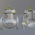 Sturdy KITZ Silver Valves Hardware Tools with Yellow Rings and Industrial Design