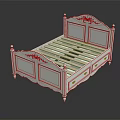 Elegant White Double Bed With Carved Headboard Footboard And Drawers Storage Design