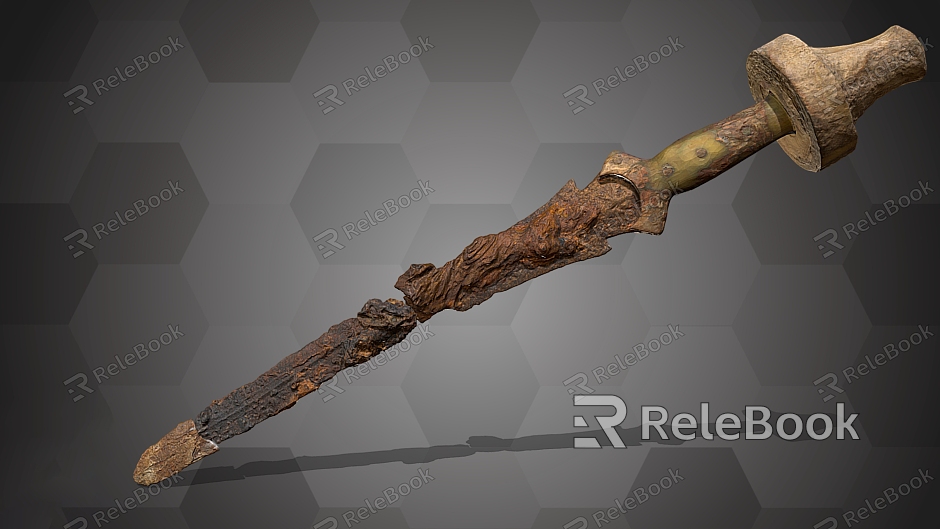 Wooden sword weapon model