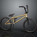 Stylish Gold Frame BMX Bike With Black Handlebars Seat And Wheels