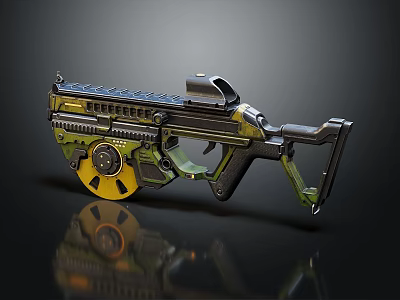 INDUSTRIAL LOFT SCI-FI GUN SCI-FI RIFLE SCI-FI GUN 3d model