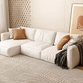 Modern corner sofa multiplayer sofa double sofa 3d model