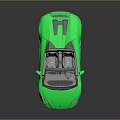 Green Convertible Luxury Sports Car With Open Top And Modern Design