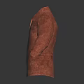 Distressed Brown Leather Jacket With Collared Design And Pockets