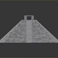 Stone Pyramid Structure With Symmetrical Stairs And Top Chamber Design 3d model