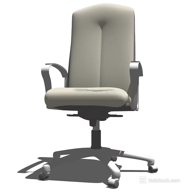 Ergonomic Office Chair With Adjustable Backrest Comfortable Padded Seat And Armrests 3d model