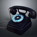 Vintage Rotary Dial Telephone Classic Electronic Appliance With Retro Black Design