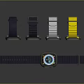 Stylish Smart Watches With Assorted Color Straps And Digital Display Screens