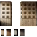Wooden Perforated Background Wall Design With Various Color Options And Textures