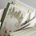 Gray Fabric Storage Baskets With Handles Holding Lion Plush And Green Clothes