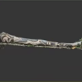 Natural Wood And Stone Decorative Piece With River Pattern And Green Blue Gray Tones