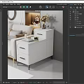 Modern White Side Table With Drawers And Storage For Living Room Sofa Area