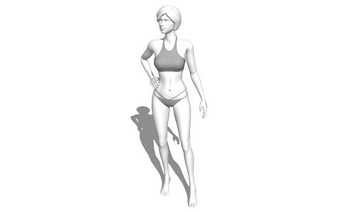 Modern Model Women Underwear Model 3d model