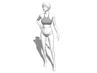 Modern Model Women Underwear Model 3d model