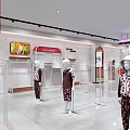 Modern Clothing Store Interior With Mannequins Clothing Displays And Window Showcases