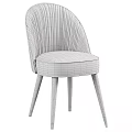 Modern Black Chair With Pleated Backrest Gray Velvet Seat And Gold Accent Legs
