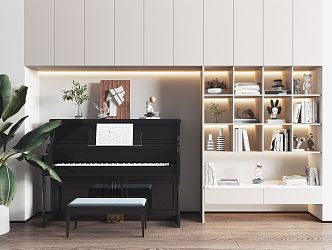 Modern Piano Decorative Cabinet 3d model