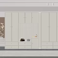 Sleek Modern Shoe Cabinet With White Finish Multiple Drawers And Storage Space In Entryway