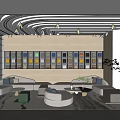 Modern Rest Area 3d model