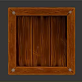 Wooden Cube Decorative Box With Red Wood Grain And Metal Rivets Polished Surface