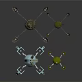 Futuristic Mechanical Components With Robotic Arms Gear Joints And Metallic Structures