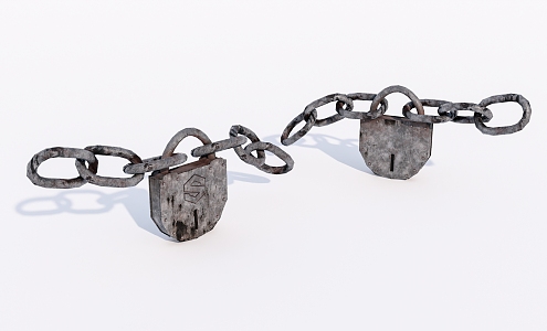 Old Iron Chain 3d model