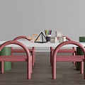 Modern Children's Table and Chair Combination Children's Building Blocks Table Children's Game Table 3d model