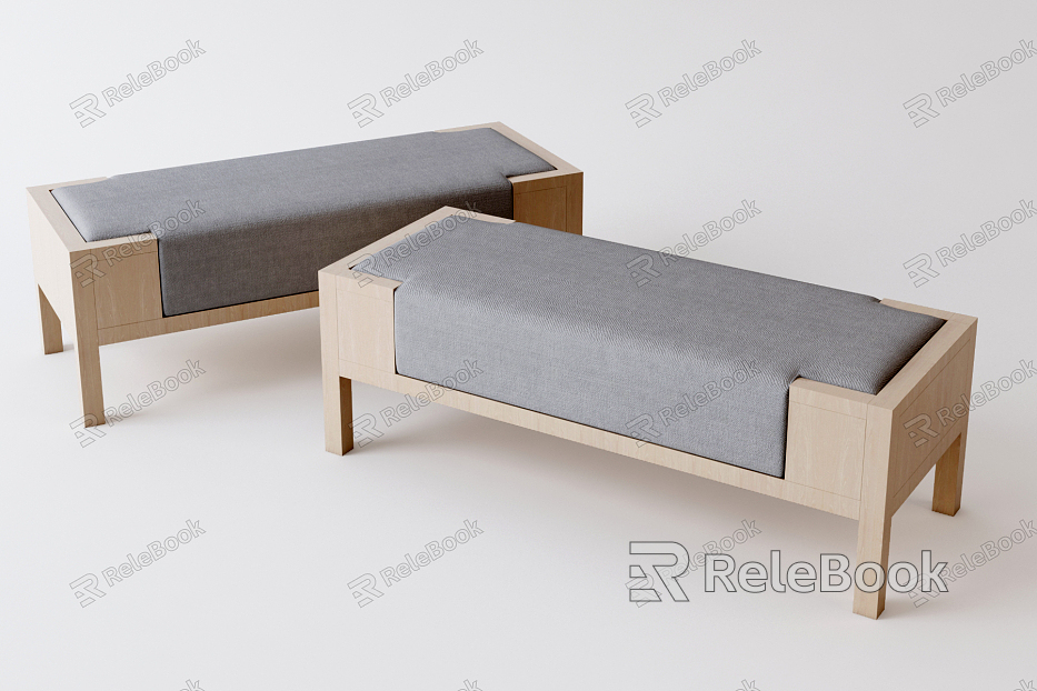 Nordic Sofa Stool Bed End Stool Bench model