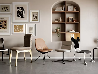 Modern single chair 3d model
